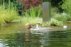 Edelstahl Säulenbrunnen