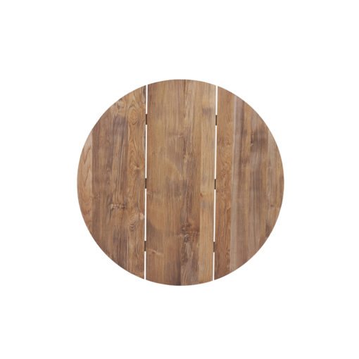 Tischplatten Recycled Teak für Tischgestell San Marino Rund.Tischplatten aus recyceltem, altem Teakholz. Durchmesser 120 cm