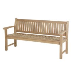Java DeLuxe Bank. Hochwertig klassische Bank in schwerer Ausführung aus Premium Teakholz mit ergonomischer Sitz- und Rückenfläche