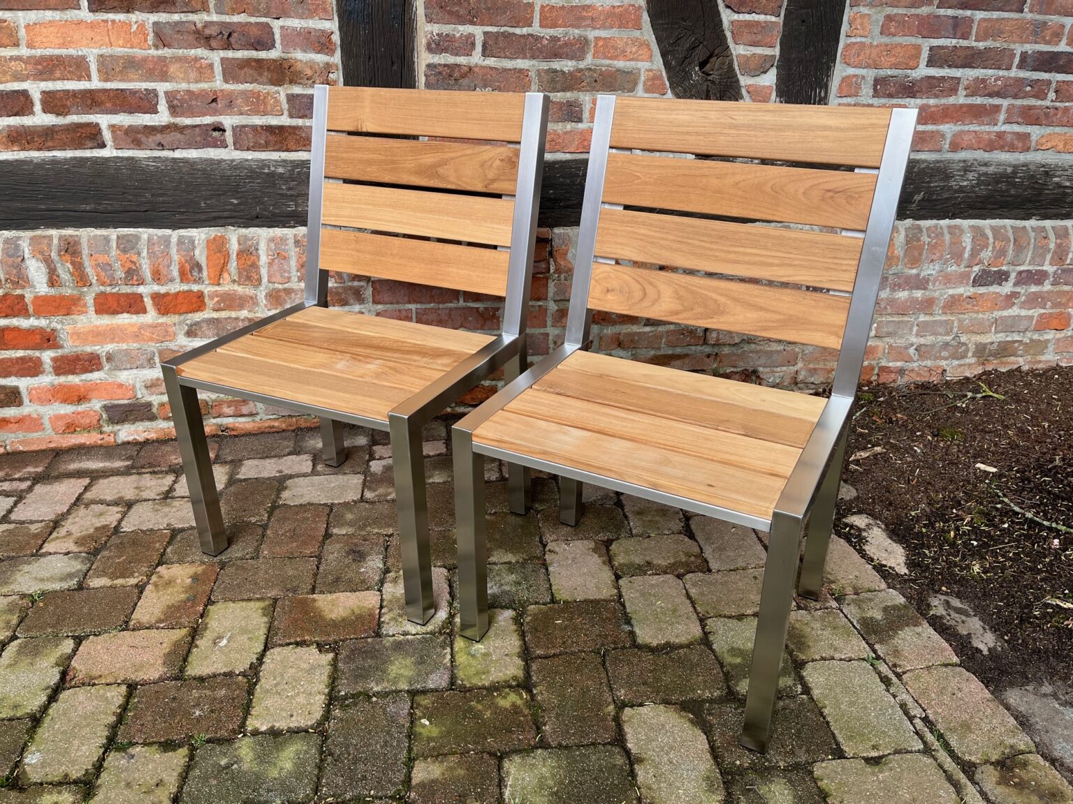 Gartenstuhle Edelstahl Teak
